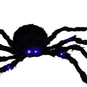 4FT Light-Up Creepy Crawler Halloween Spider- Purple Glow